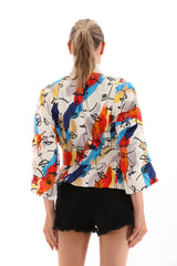 The Odessa Multicolor Leather Jacket On Sale