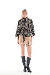 The Odessa Leopard Leather Jacket For Sale