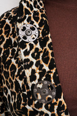 The Odessa Leopard Leather Jacket For Sale