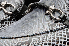 The Milano Black\/White Shoe Bit Loafer shoe Exclusive Style