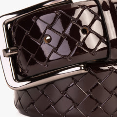 The Rico Burgundy Color Calfskin Belt For Sale