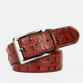 The Savamala Burgundy Leather Belt Universal Fit