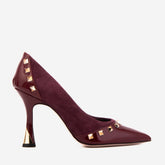 The Bella Vita Studded Burgundy Leather Pump Shoe All New