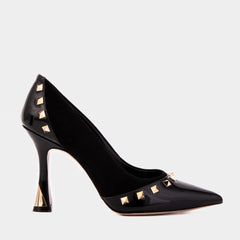 The Bella Vita Studded Black Leather Pump Shoe Universal Fit