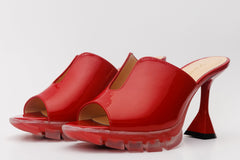 The Caratal Red Patent Leather Sandal Exclusive Style
