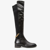 The Tallin Black Leather Knee High Boot All New