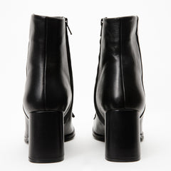 The Luksor Black Leather Block Heel Boot Fine Craftsmanship