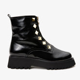 The Ottawa Black Patent Leather Ankle Boot On Sale