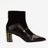 The Valentina Leather Block Heel Boot For Sale