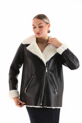 The Prague Black White Leather Jacket On Sale