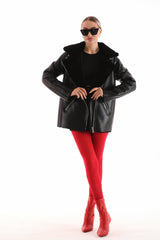 The Prague Black Leather Jacket For Sale