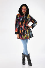 The Prisma Multicolor Leather Jacket Universal Fit