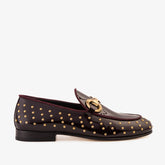 The Jupiter Shoe Burgundy Spike Leather Bit Dress Loafer Limited Edition Shoe For Sale