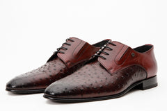 The Porto Alegre Burgundy Leather Derby Shoe Exclusive Style