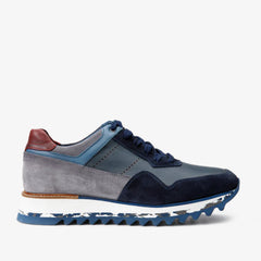 The Hoskova Navy Blue Leather Sneaker All New