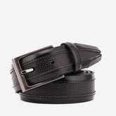 The Everest Rockwell Black Leather Belt For Sale