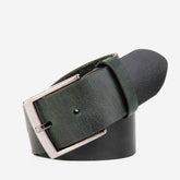 The Prime Forest Green Leather Belt Universal Fit