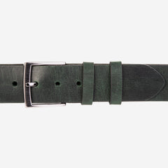 The Prime Forest Green Leather Belt Universal Fit