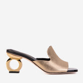 The Tory Gold Leather Sandal All New