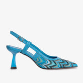 The Napoli Blue Leather Slingback Sandal Exclusive Style