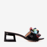 The Vigo Black Leather Block Heel Sandal Fine Craftsmanship