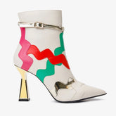 The Tario Cream Leather Ankle Boot Universal Fit