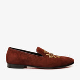The Lazio Shoe Burgundy Suede Slip-on Loafer Shoe On Sale
