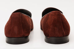 The Lazio Shoe Burgundy Suede Slip-on Loafer Shoe On Sale