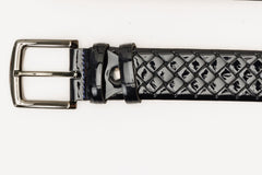The Rico Navy Color Calfskin Belt Universal Fit