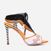 The Santa Amaro Orange Glitter Leather Sandal Universal Fit