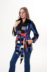 The Mirage Geo Pattern Leather Jacket All New