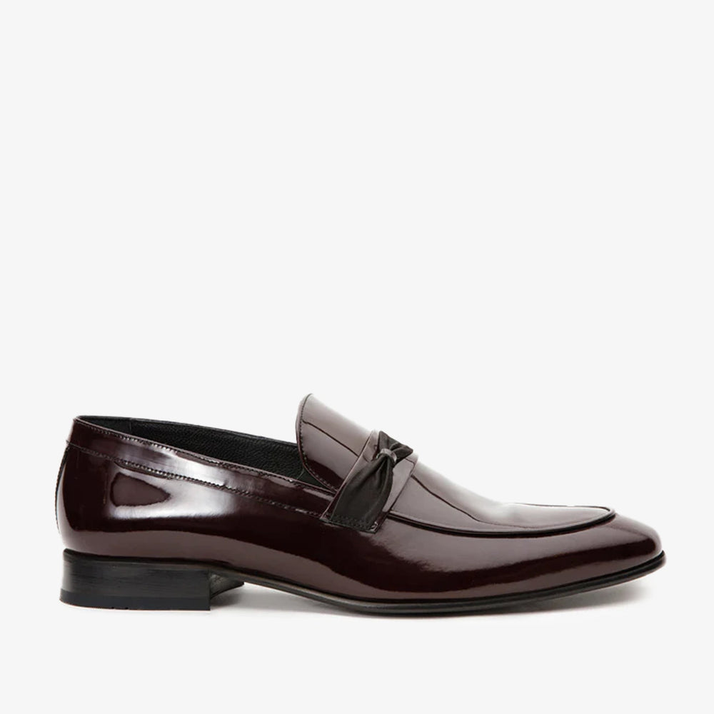 The Dodoma Burgundy Patent Leather Loafer Shoe Exclusive Style