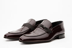The Dodoma Burgundy Patent Leather Loafer Shoe Exclusive Style