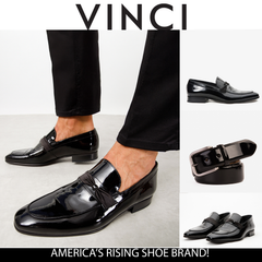 The Dodoma Black Patent Leather Loafer Shoe On Sale