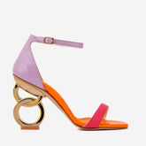 The Helix Heel Multicolor Leather Sandal Fine Craftsmanship