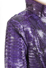 The Rubert Purple Pyht Leather Jacket Universal Fit