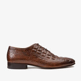 The Randor Brown Crocodile Leather Oxford Shoe On Sale