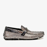Bologna Black White Bit Drive Loafer Shoe Universal Fit
