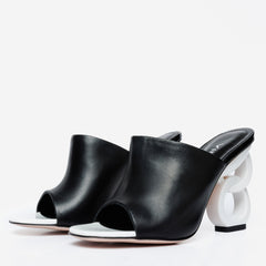 The Cymmer Black Leather Sandal Fine Craftsmanship