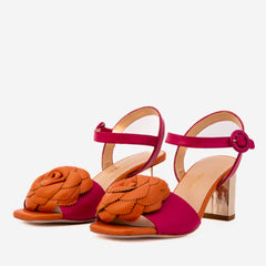 The Salerno Fuchsia Leather Sandal Exclusive Style
