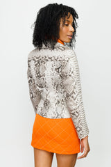 The Queen Pythn Leather Naturel Color Skin Jacket For Sale