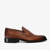 The Marinka Tan Leather Shoe Penny Loafer Shoe Universal Fit