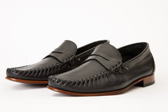 The Eregli Black Leather Penny Loafer Shoe Exclusive Style