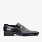 The Kazablanka Navy Leather Bit Loafer Shoe Universal Fit