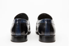 The Kazablanka Navy Leather Bit Loafer Shoe Universal Fit