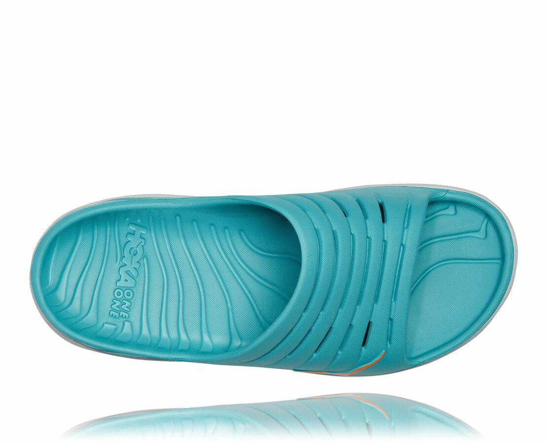 Men's ORA Recovery Slide Aquarelle / Blazing Orange