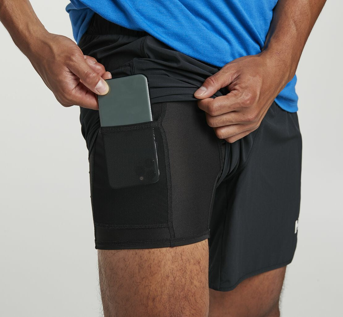 Men's Performance Woven 7" Short Black