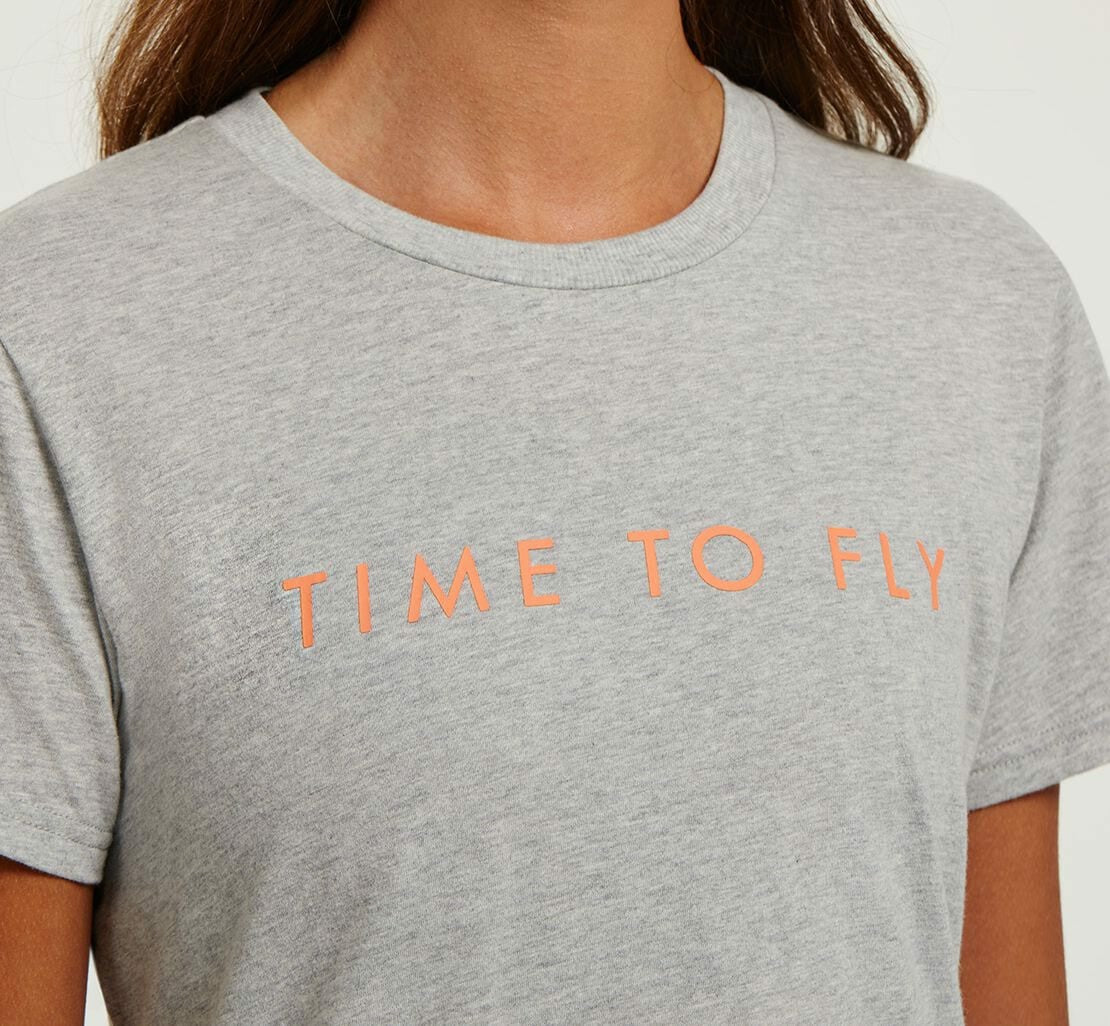 Women's Brand Tee Heather Grey / Cantaloupe