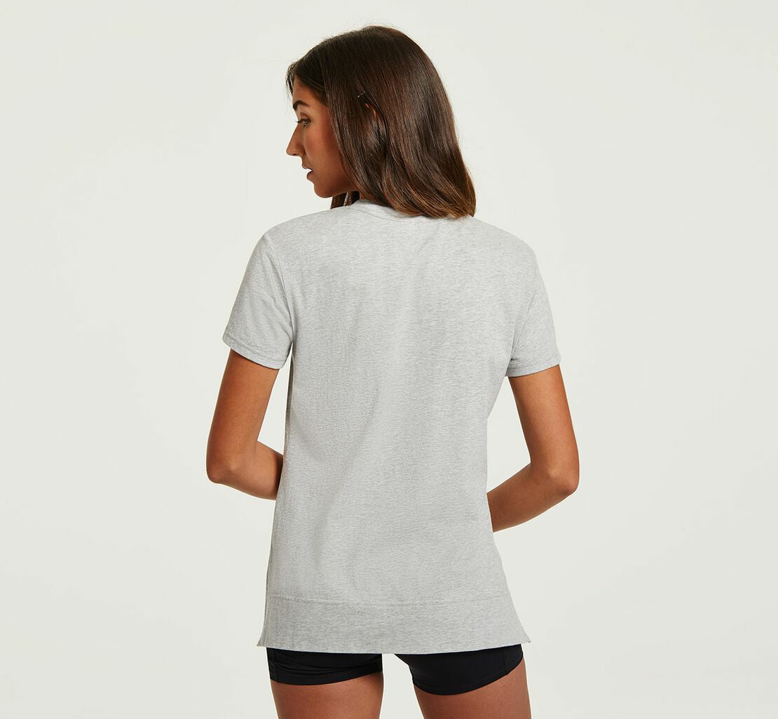 Women's Brand Tee Heather Grey / Cantaloupe