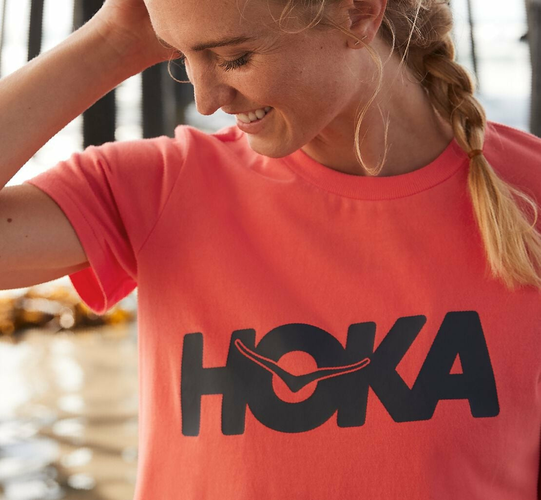 Women's Brand Tee Hot Coral